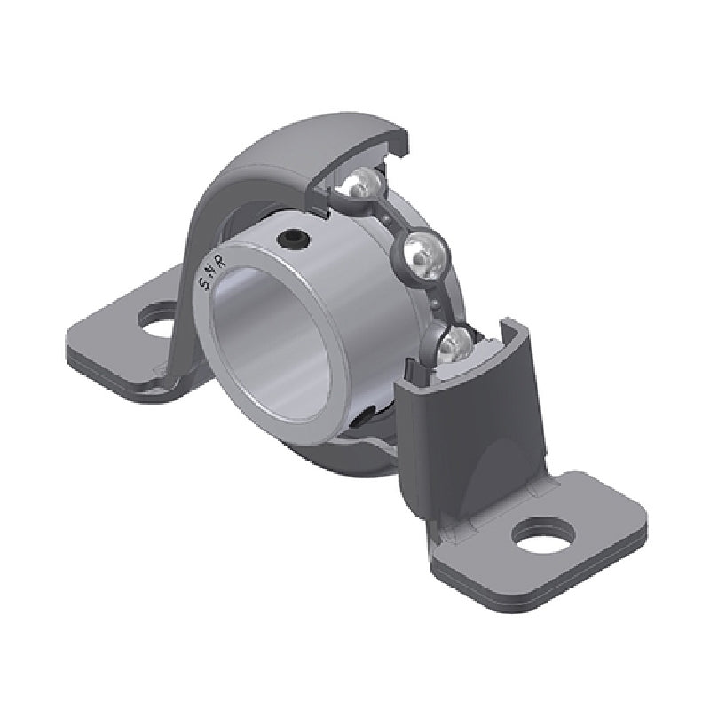 SNR USPP207 Metric Pressed Steel Two Bolt Plummer Block Housing with 35mm Insert - Allow 2-3 Days