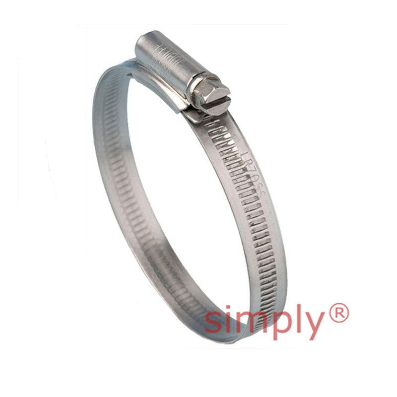 LR050SS Light Range 304 Stainless Steel Jubilee Clip Adjustment Range 32mm-50mm Band Width 9.9mm