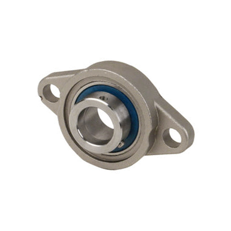 SSUFL000 Corrosion Resistant 2 Bolt Oval Bearing with Stainless Lock Collar 10mm Insert
