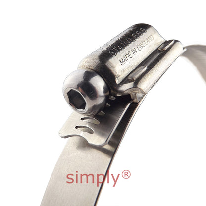 JCS TTK250 Stainless Steel Tamper Proof Hose Clip Adjustment Range 190-250mm Band Width 16mm