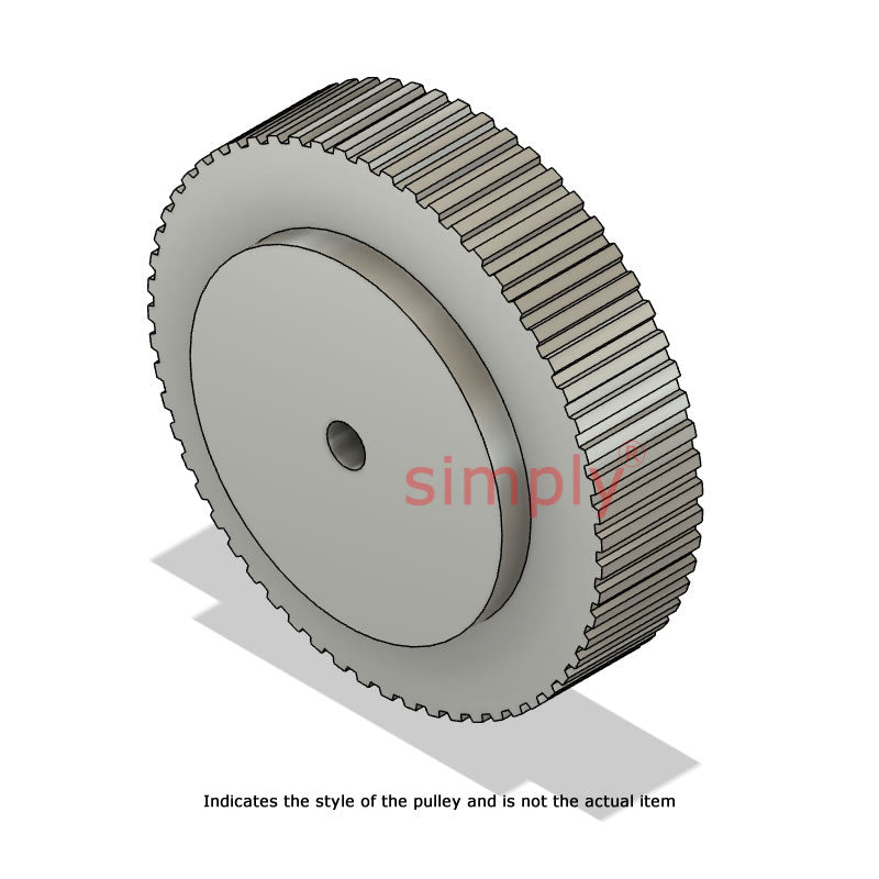 Aluminium Pilot Bore AT5 Timing Pulley 5mm Pitch 72 Tooth for 25mm Wide Belts - Overall Width 36mm - Allow 2-3 Days