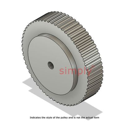 Aluminium Pilot Bore AT5 Timing Pulley 5mm Pitch 72 Tooth for 25mm Wide Belts - Overall Width 36mm - Allow 2-3 Days