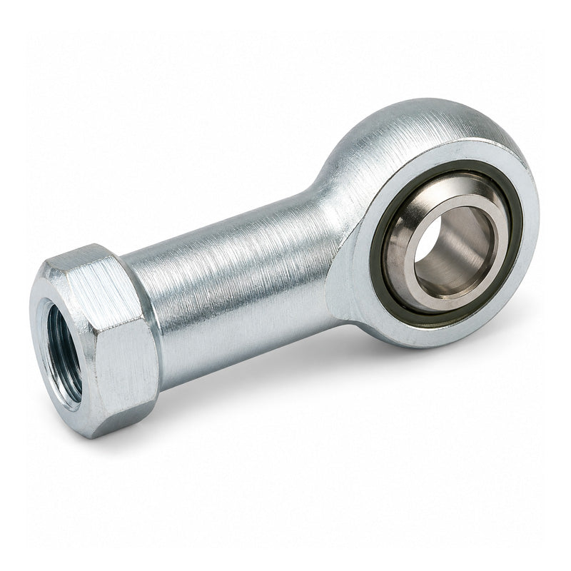ISB TSFL10BB-E Left Hand Maintenance Required Steel/Steel Plain Female Rod End M10 Thread