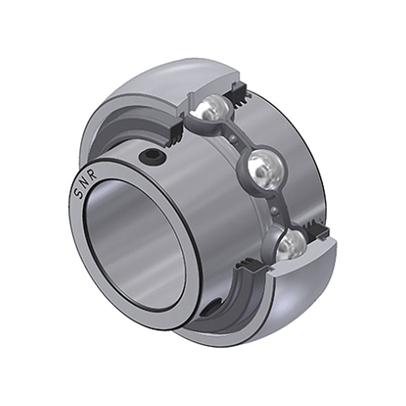 SNR UC207-23G2L3 Imperial Full Width Spherical Outer Bearing Insert 1-7/16 inch Bore 72mm Outside Diameter with Grub Screws and Triple Lip Seals - Allow 2-3 Days
