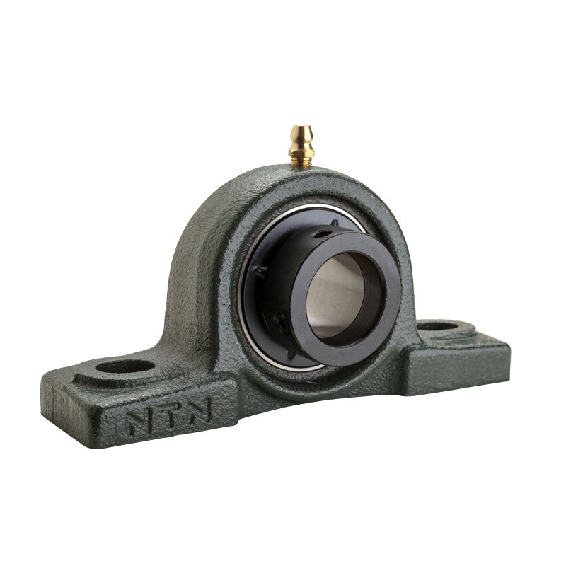 NTN UELP210D1W3 Metric Cast Iron Two Bolt Pillow / Plummer Block Housing with 50mm Eccentric Collar Insert - Allow 2-3 Days