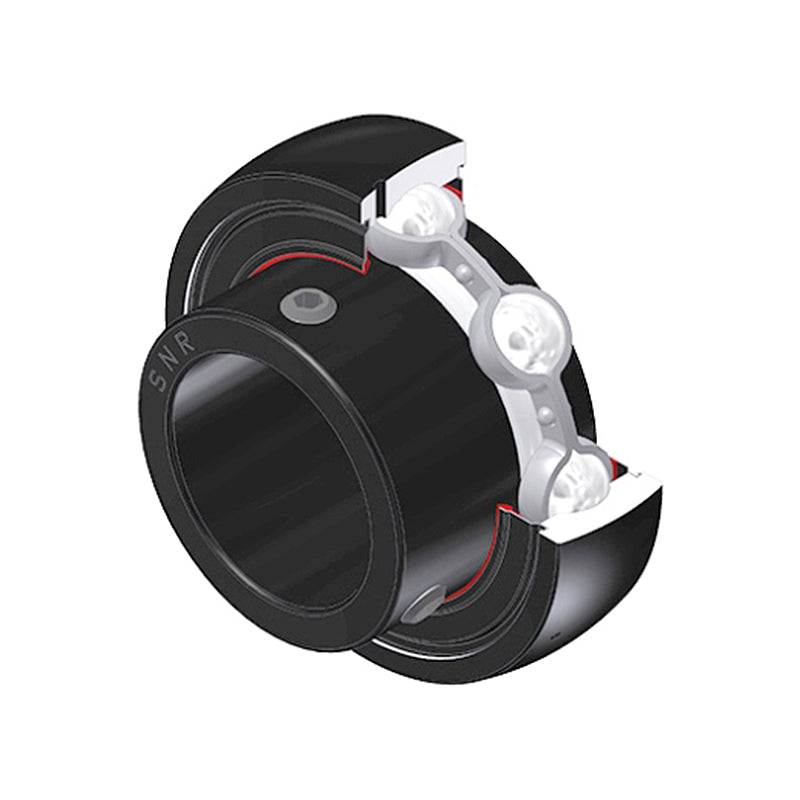 SNR US209G2T20 Metric Flatback Spherical Outer High Temp Bearing Insert 45mm Bore 85mm Outside Diameter with Grub Screws - Allow 2-3 Days
