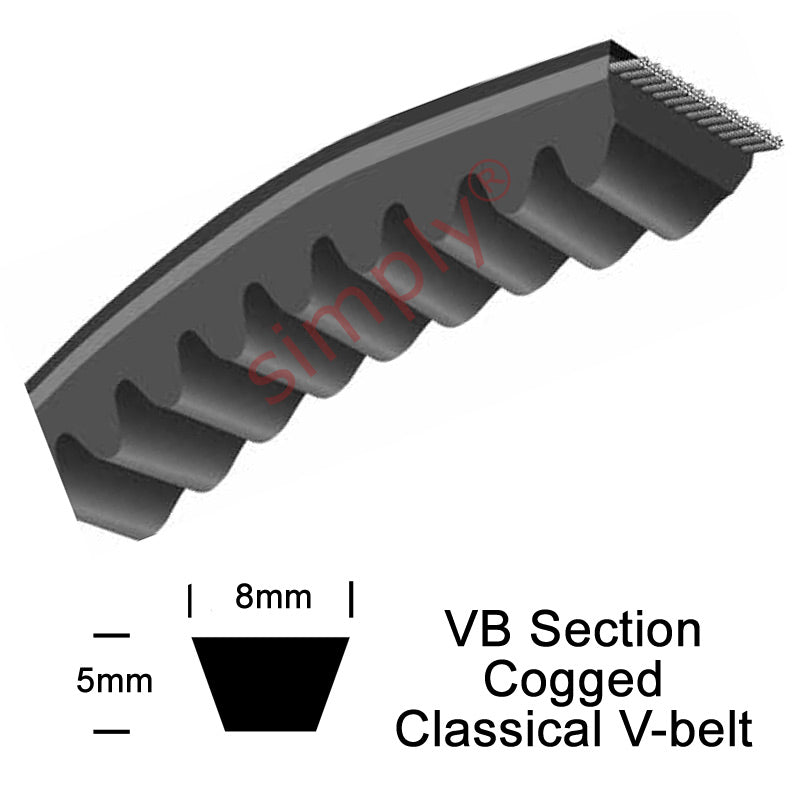 Optibelt VB-8x425-Li Cogged Classical 8mm Wide 5mm Deep V-Belt