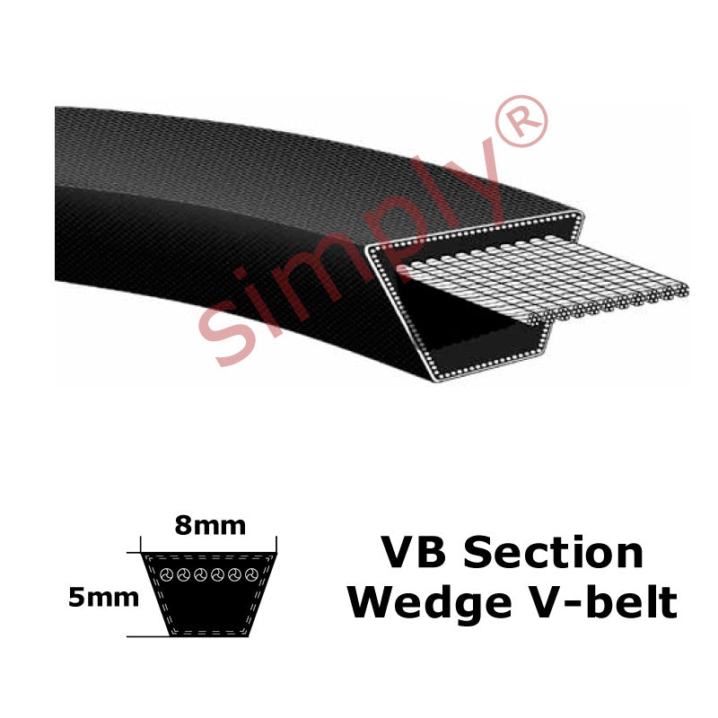 Optibelt VB-8x875-Li Raw Edge Classical 8mm Wide 5mm Deep V-Belt