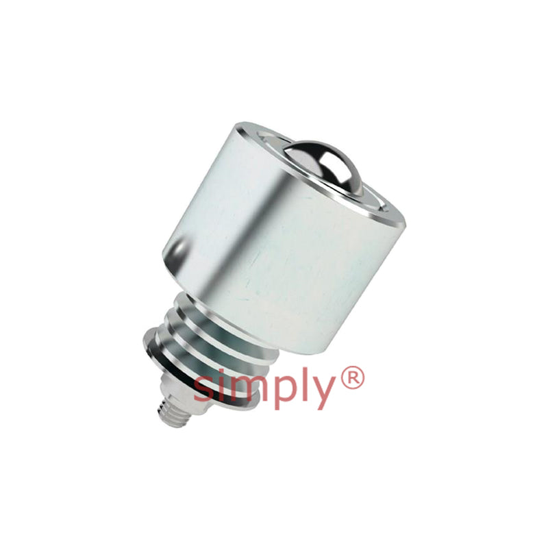 High Capacity External Spring Loaded Ball Transfer Unit with 25.4mm Steel Ball - Load Capacity 119kg - Allow 2-3 Days