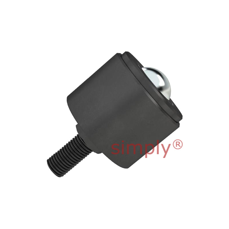 High Capacity Hex Threaded Ball Transfer Unit with 38.1mm Stainless Steel Ball M20 Thread - Load Capacity 700kg - Allow 2-3 Days