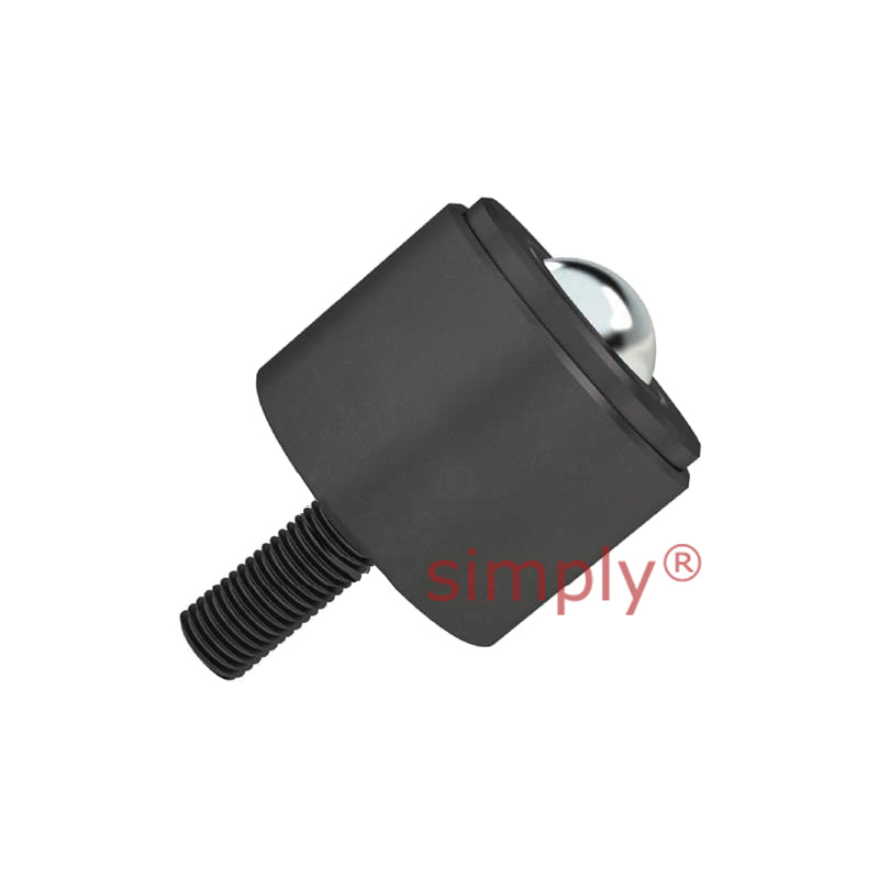 High Capacity Hex Threaded Ball Transfer Unit with 12.7mm Steel Ball 5/16 UNF Thread - Load Capacity 35kg - Allow 2-3 Days