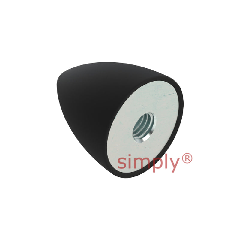 High-Performance Female Rubber Cone Bump Stop 40x30mm M8 Thread