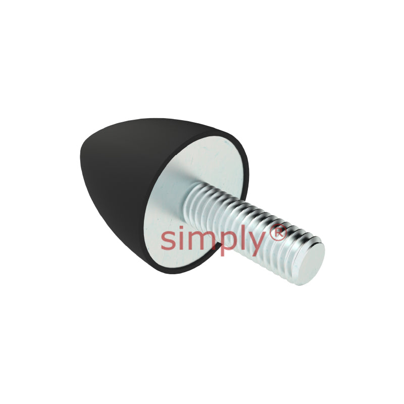 High-Performance Male Rubber Cone Bump Stop 75x89mm M12 Thread