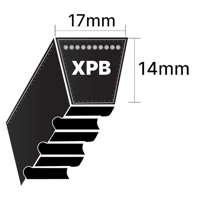 XPB1000 Gates Quad Power 4 XPB-Section Cogged V-Belt (Uniset Match)