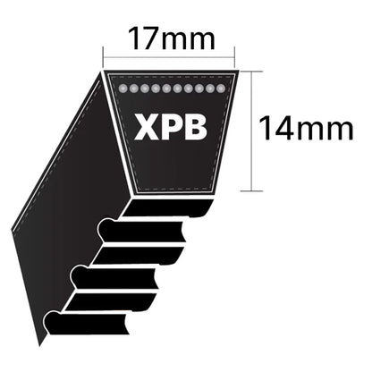 XPB1900 Gates Quad Power 4 XPB-Section Cogged V-Belt (Uniset Match)