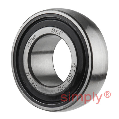 SKF YET205-100 Food Grade Grease Bearing Insert Grub Screw 1 inch 52mm Outside Diameter